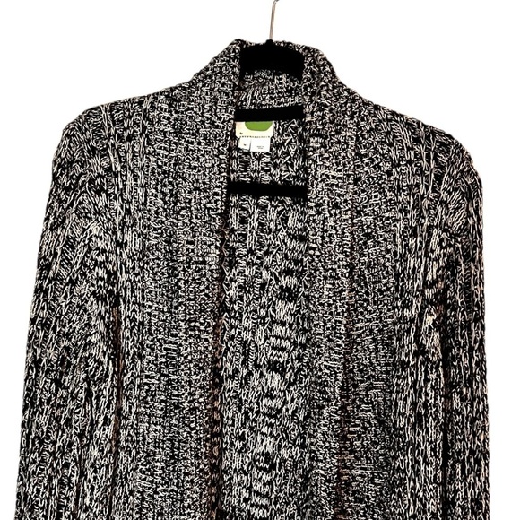 Anthropologie Tehana Cardigan- Marled Black/White Open Knit Cardigan- Medium - Picture 8 of 15